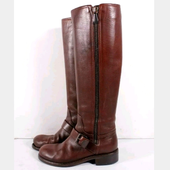 Bottega Veneta Brown Leather  Round Toe Zip - Picture 2 of 9